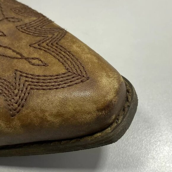 NEW ARIAT Womens Chandler Cowboy Boots Size 7.5C Ankle X-Toe  Mid Heel Brown - Picture 8 of 14